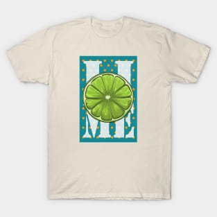 Lime fruit Retro Poster T-Shirt